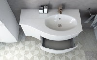 Мебельная раковина Cezares 50154 104х52 R bianco