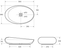 Накладная раковина BelBagno BB1396 59