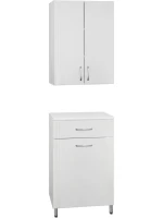 Тумба Style Line Эко Стандарт ТН 60 с бельевой корзиной, белая