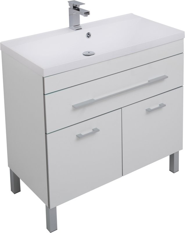 Мебель для ванной комнаты Aquanet Верона 90 белая, 1 ящик, 2 двери