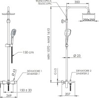 Душевая стойка Remer Energy EY34ASD25