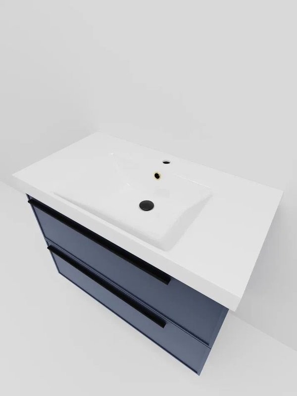 Тумба под раковину La Fenice ELBA Twin Blu Grigio синяя матовая 80 см