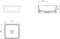 Накладная раковина Cersanit Crea 35 Square