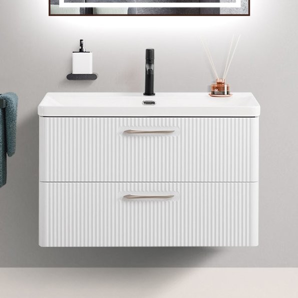 Тумба под раковину без столешницы BelBagno Due 80 белый металлик