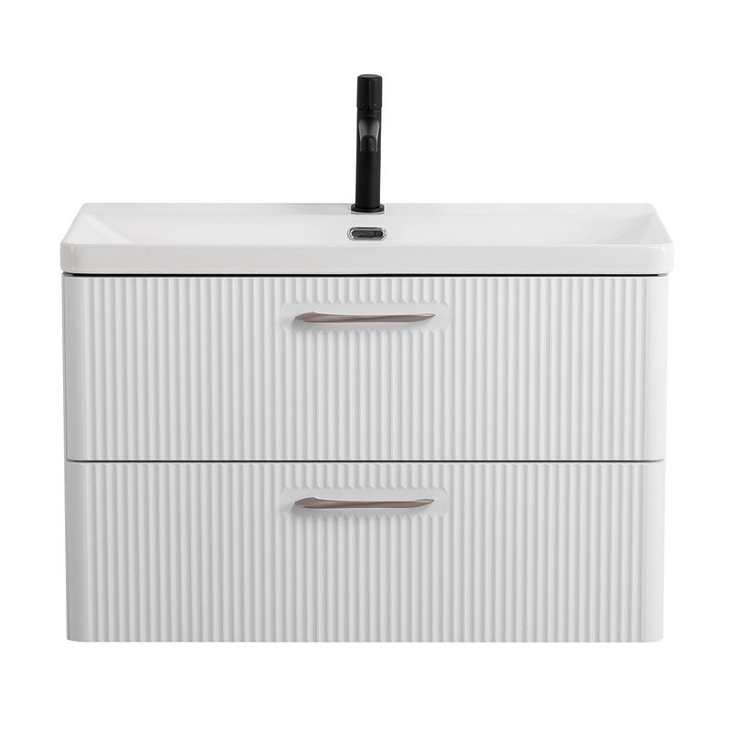 Тумба под раковину без столешницы BelBagno Due 80 белый металлик