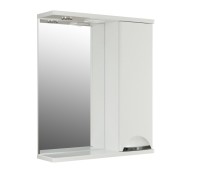 Шкаф с зеркалом в ванную MIXLINE 69,2х19х60 Белый ПВХ, 542408
