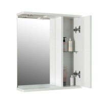 Шкаф с зеркалом в ванную MIXLINE 69,2х19х60 Белый ПВХ, 542408