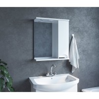 Шкаф с зеркалом в ванную MIXLINE 69,2х19х60 Белый ПВХ, 542408