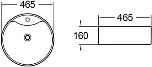 Накладная раковина SantiLine SL-1069MB