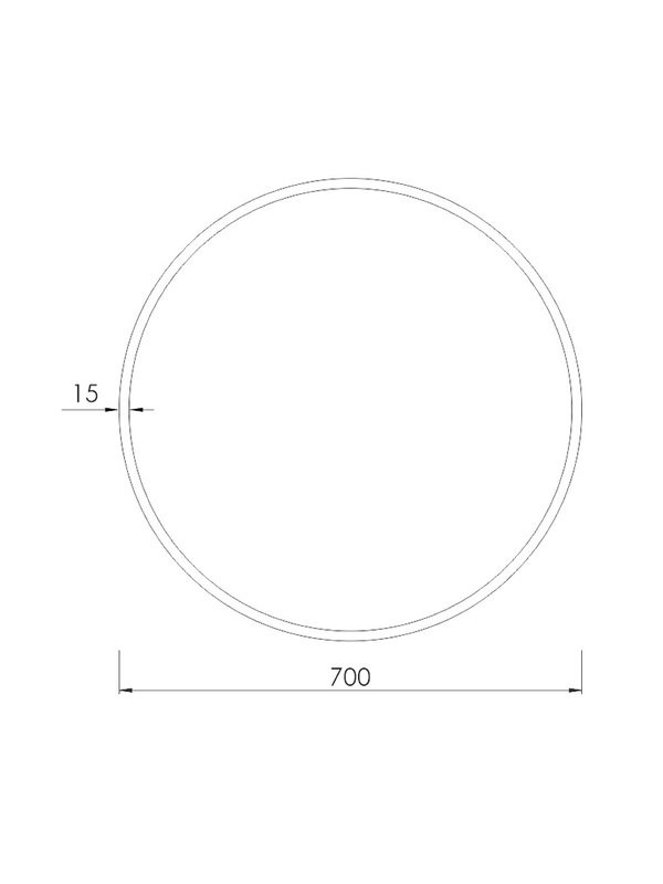 Зеркало круглое Dreja Miro 70 черное