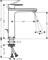 Смеситель для раковины Hansgrohe Vernis Blend 190 71572000 хром