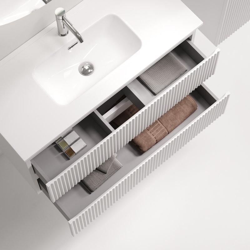 Мебель для ванной комнаты Sancos Snob R 90 Bianco, раковина CN7030