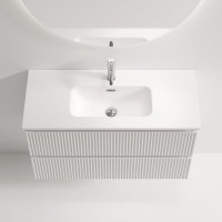 Мебель для ванной комнаты Sancos Snob R 90 Bianco, раковина CN7030