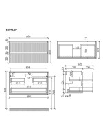 Мебель для ванной комнаты Sancos Snob R 90 Bianco, раковина CN7030