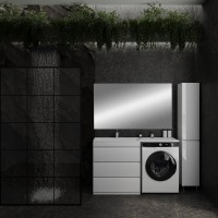 Мебель для ванной комнаты Style Line Даллас 140 L люкс, белая, зеркало DIWO Элиста
