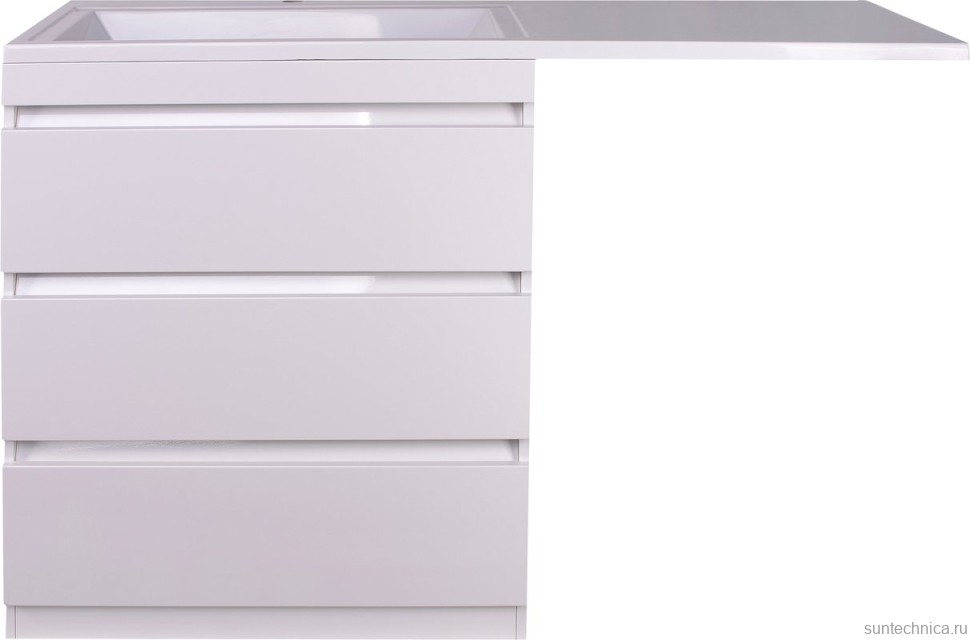 Мебель для ванной комнаты Style Line Даллас 140 L люкс, белая, зеркало DIWO Элиста