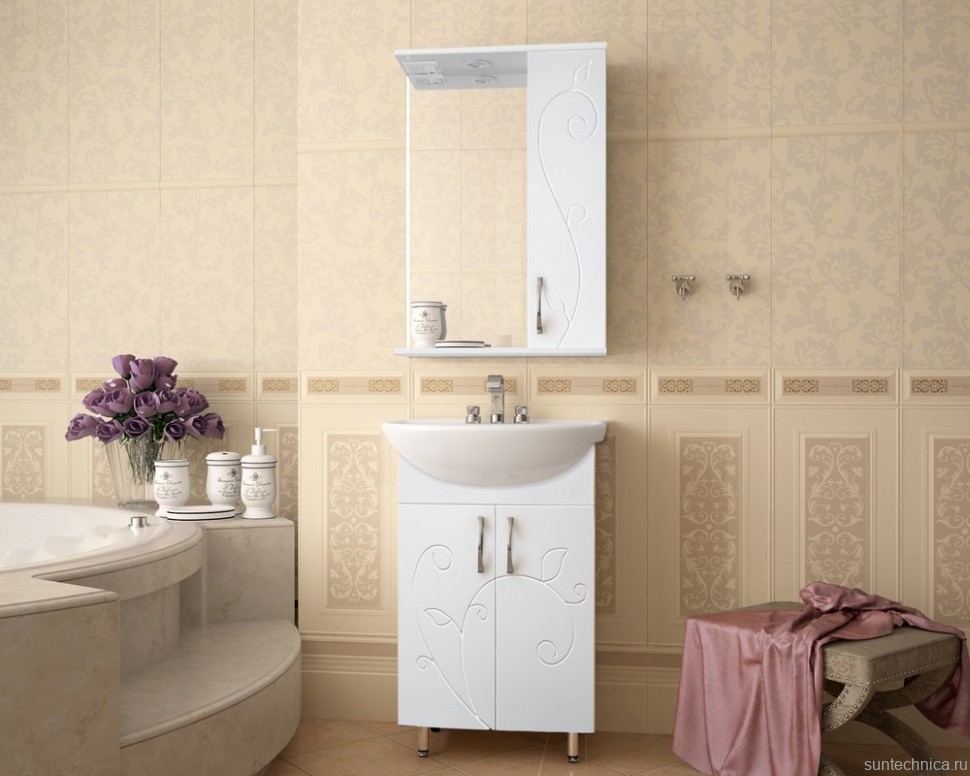 Тумба под раковину Style Line Эко Фьюжн №9 55 белая