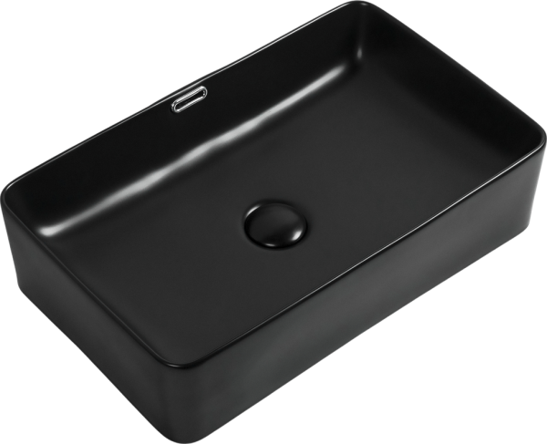 Накладная раковина Aquanet Perfect 3-МВ черная матовая