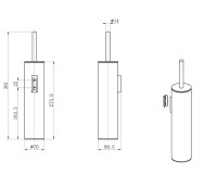 Ершик для унитаза Wonzon & Woghand WW-V4601-MW белый матовый