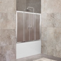 Шторка на ванну BelBagno Unique VF-2-150/180-140-P-Cr стекло punto