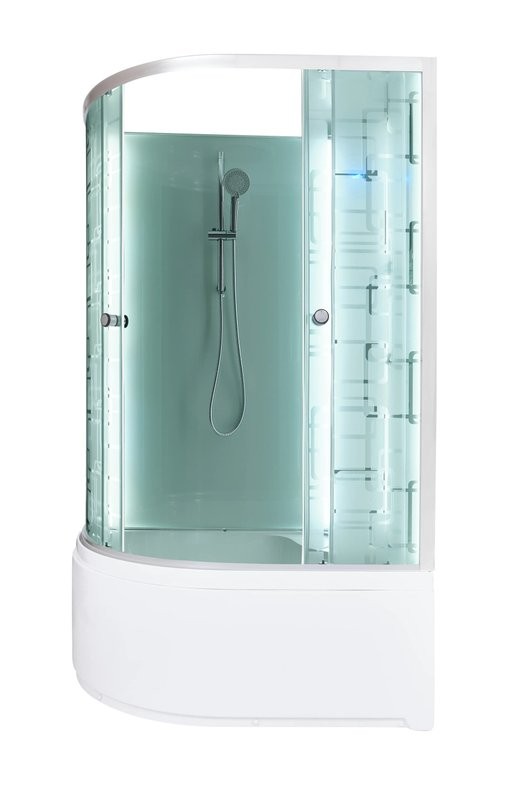 Душевая кабина DTO D EM4511RNLED профиль хром, стекло матовое с узором