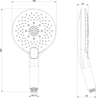 Душевая лейка Lemark LM8128C хром Душевая лейка Lemark LM8128C хром