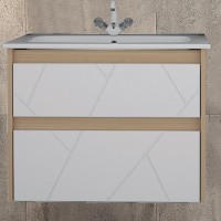 Тумба с раковиной ASB-Mebel Диана 60 белый, дуб янтарный