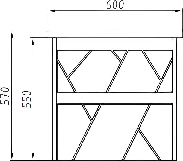 Тумба с раковиной ASB-Mebel Диана 60 белый, дуб янтарный