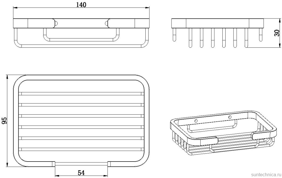 Мыльница Allen Brau Priority 6.31016-00 настенная, хром