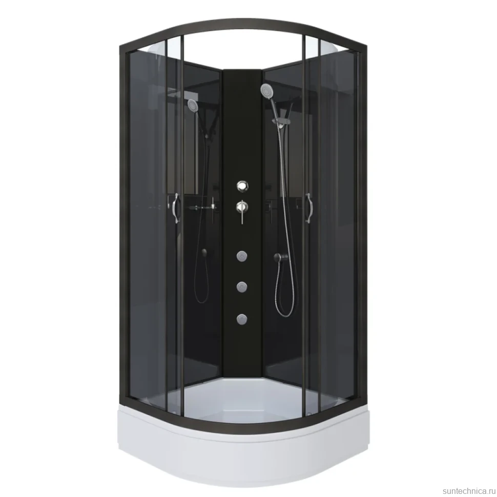 Душевая кабина Niagara Classic NG-6501-14BKG 90x90 см, без крыши, с гидромассажем