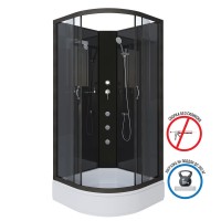 Душевая кабина Niagara Classic NG-6501-14BKG 90x90 см, без крыши, с гидромассажем