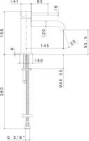 Смеситель для раковины KERAMA MARAZZI Eterna 69612XKM.50.050 нержавеющая сталь