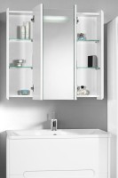 Зеркало-шкаф Vod-Ok Флорена 80 белое, с подсветкой