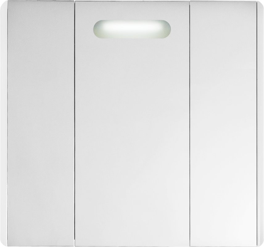 Зеркало-шкаф Vod-Ok Флорена 80 белое, с подсветкой