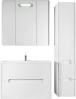 Зеркало-шкаф Vod-Ok Флорена 80 белое, с подсветкой