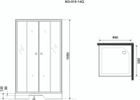 Душевой уголок Niagara Eco NG-010-14Q матовое, с поддоном