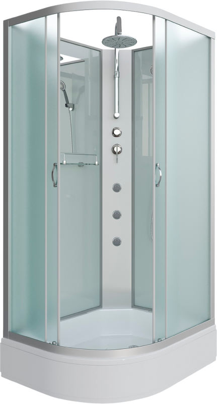 Душевая кабина Niagara Classic NG-33974-14RBKTG 90х70 см, без крыши, с гидромассажем и тропическим душем