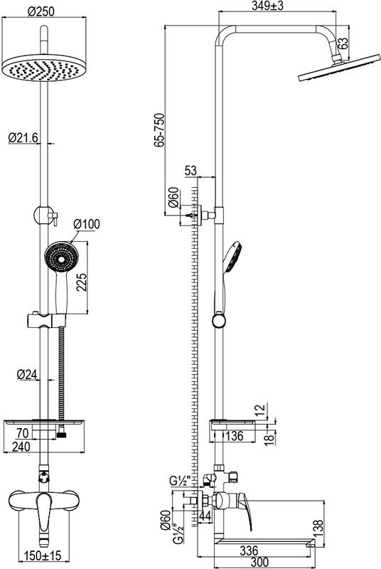 Душевая стойка Lemark Linara LM0462CF хром