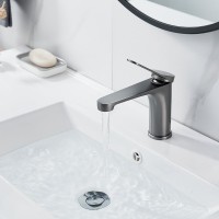 Смеситель для раковины Shevanik S6201T оружейная сталь