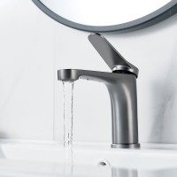 Смеситель для раковины Shevanik S6201T оружейная сталь