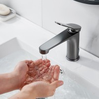Смеситель для раковины Shevanik S6201T оружейная сталь