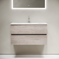 Тумба с раковиной Sancos Urban 90 см дуб галифакс натуральный