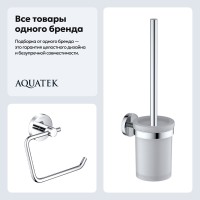 Набор Держатель AQUATEK Европа AQ4118CR хром + Ершик AQ4110CR хром