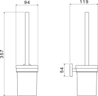Набор Держатель AQUATEK Европа AQ4118CR хром + Ершик AQ4110CR хром