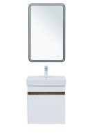 Мебель для ванной комнаты Aquanet Оптима 50 подвесная, дуб рустикальный, белый сатин