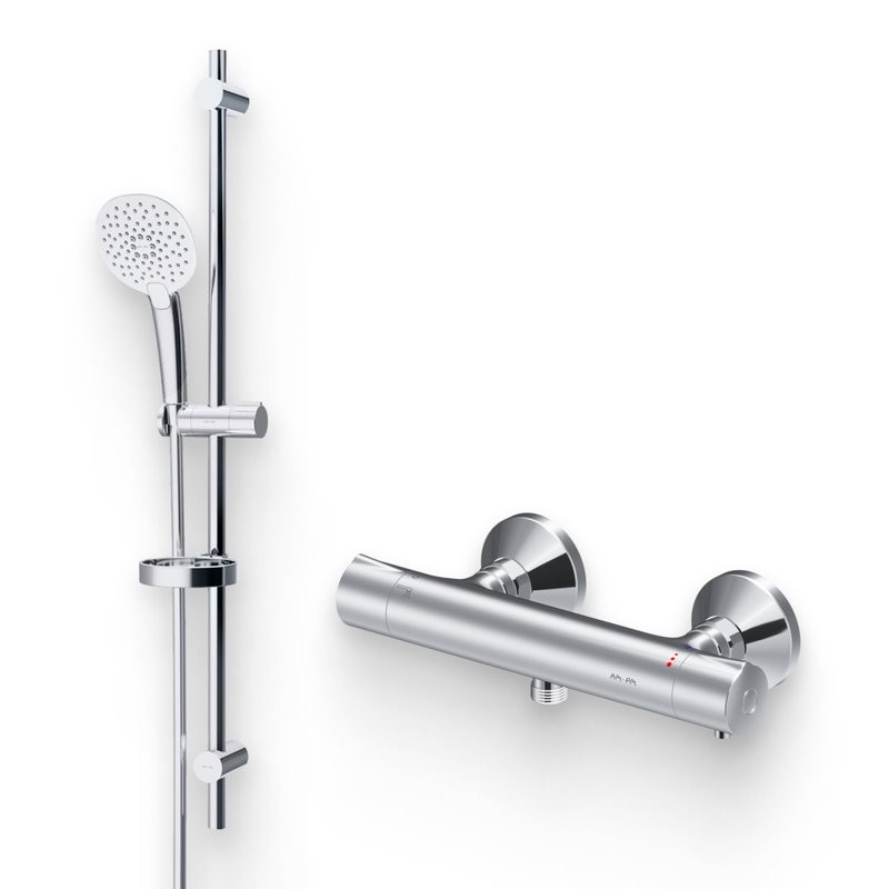 Душевой комплект Термостат AM.PM Like F8040000 + Гарнитур Spirit V2.0 F0170A000