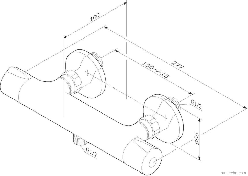 Душевой комплект Термостат AM.PM Like F8040000 + Гарнитур Spirit V2.0 F0170A000