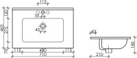 Мебельная раковина Ceramicanova Element CN7007