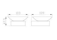 Мыльница Wonzon & Woghand Lotte WW-8322-BGM настенная