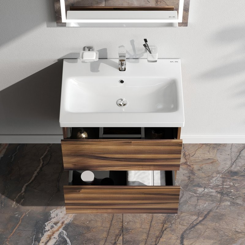 Тумба под раковину без столешницы AM.PM Gem 60 орех, подвесная